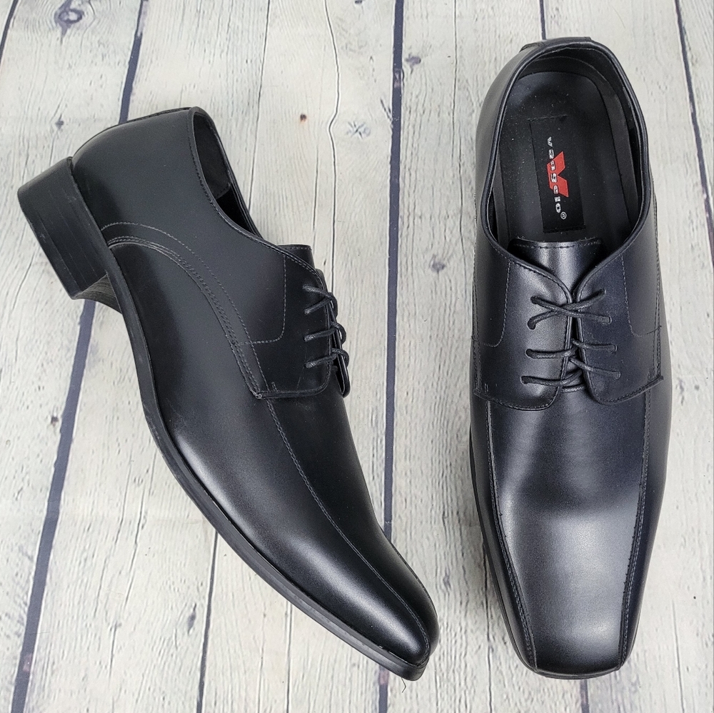 VANGELO | Tux matte black lace-up dress shoes